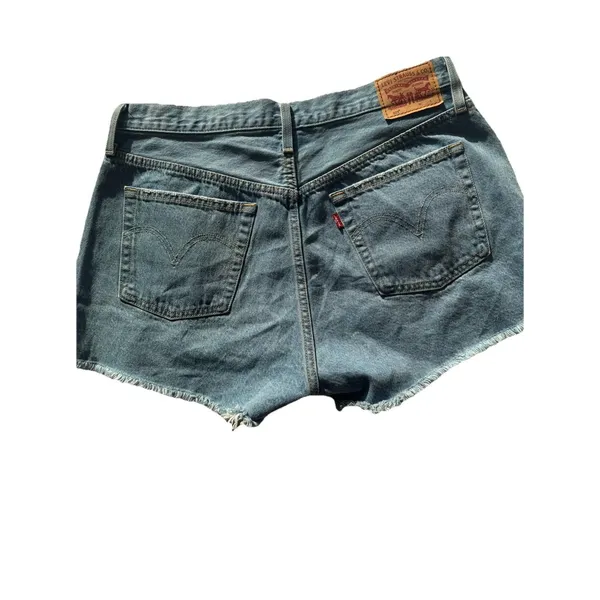 Levi’s 501 Women’s Cut Off Denim Shorts Size W32 Ripped Distressed - Image 13