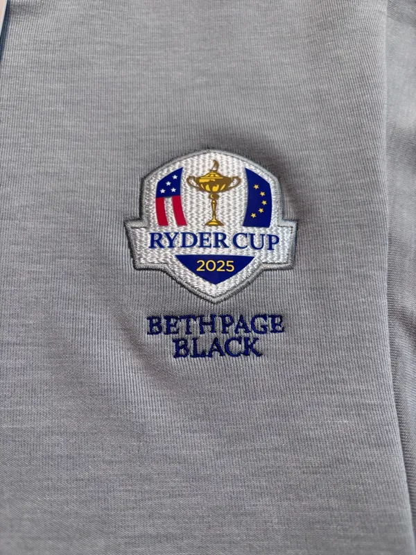 Peter Milar Ryder Cup 2025 Embroidered Light Gray Hoodie size small NWT - Image 3