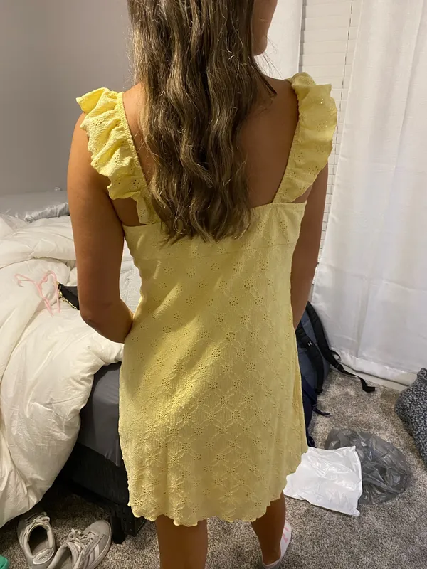 yellow mini dress Size M - Image 2