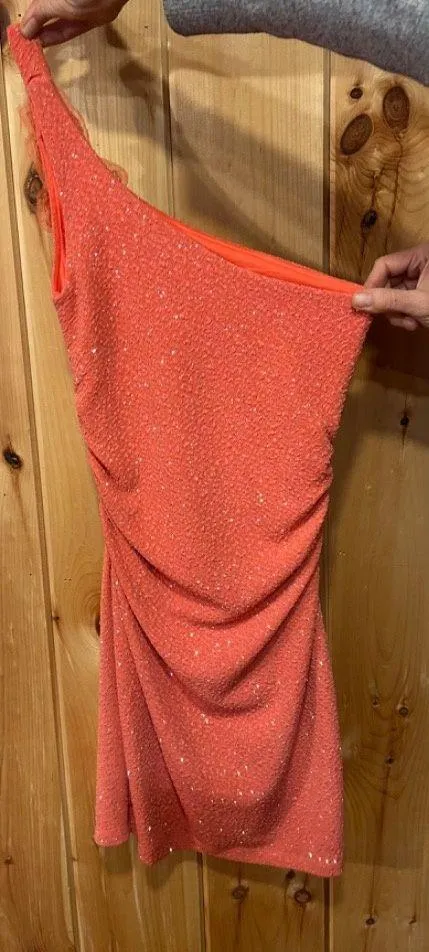 Emerald Sundae Coral Homecoming Dress - Image 2