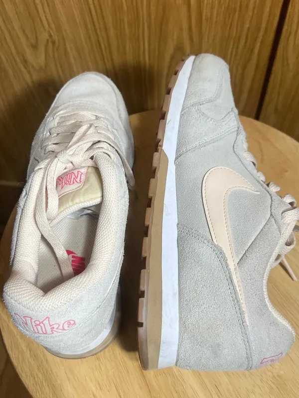Nike Women's Suede Lace-Up Sneakers in Light Pink/Off-White - Image 4
