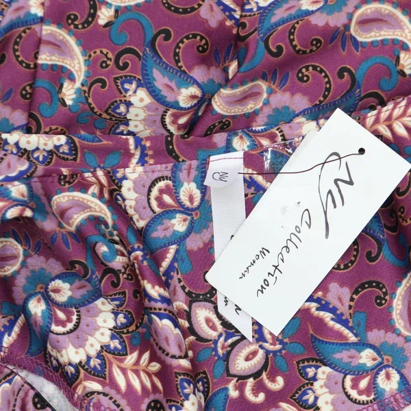 NWT Ny Collection Plus Size Cap Sleeve Knit Dress WITD3999 Otrera Purple 3X - Image 7