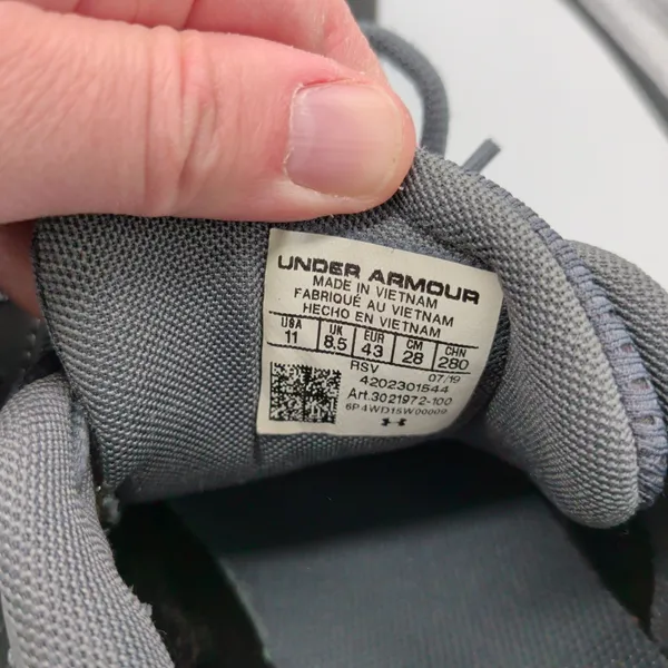 Under Armour Womens Charged Assert 8 Gray Running Shoes 3021972-100 Size 11 - Image 7