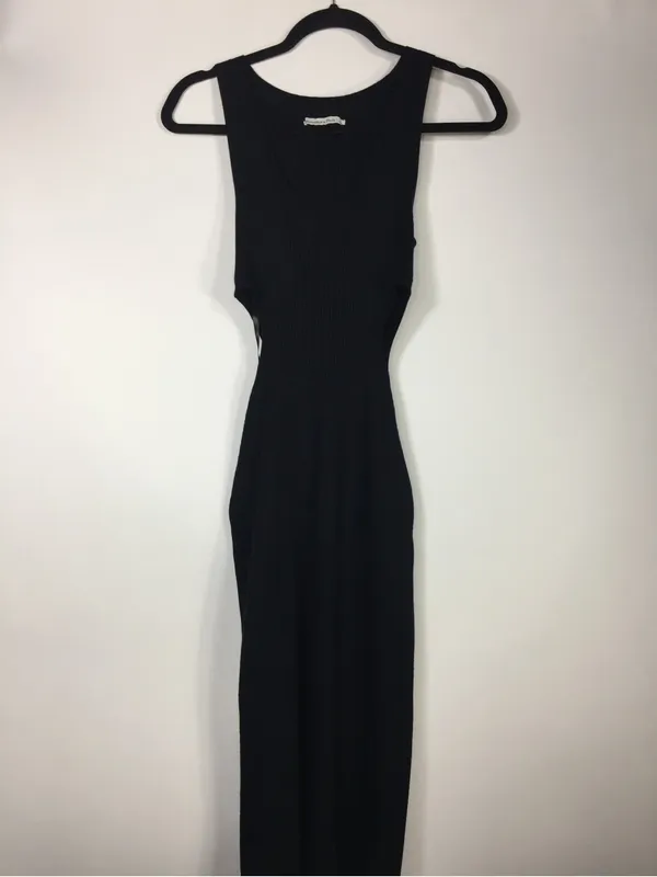 Abercrombie & Fitch Elevated Knit Cutout Midi Knit Dress Black Size Small - Image 5
