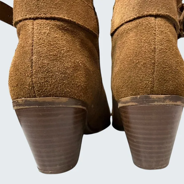 Sam Edelman Lynne Suede Ankle Boots Womens 7.5 Brown Boho Chic‎ Urban Casual - Image 8
