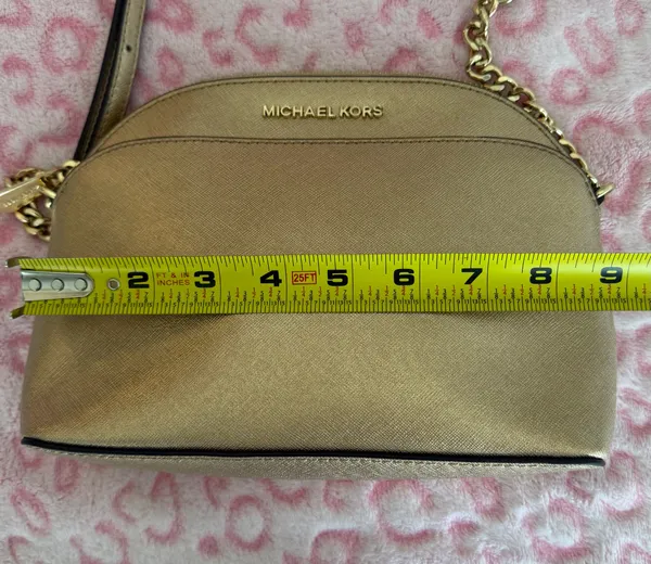 Michael Kors Emmy Saffiano Gold Women's Crossbody Bags - Image 7