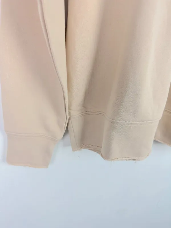 NWOT Naked Wardrobe Distressed Oversized Sweatshirt Cream Size Small S NEW - Image 2