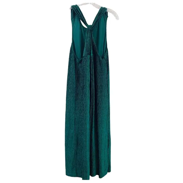 Anthropologie Maeve Twist-Back Velvet Holly Green Sleeveless Midi Dress - Image 9