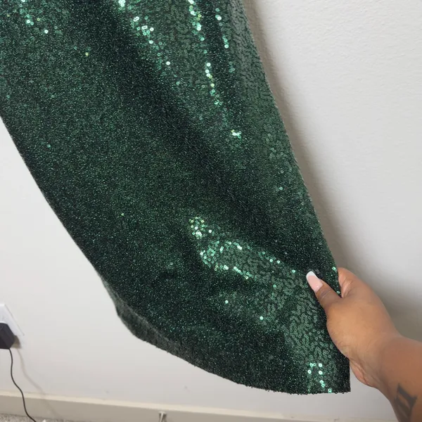 Rachel‎ Parcell Women Party Event Dress XXS Green Sequins Holiday Puff Sleeve - Image 8