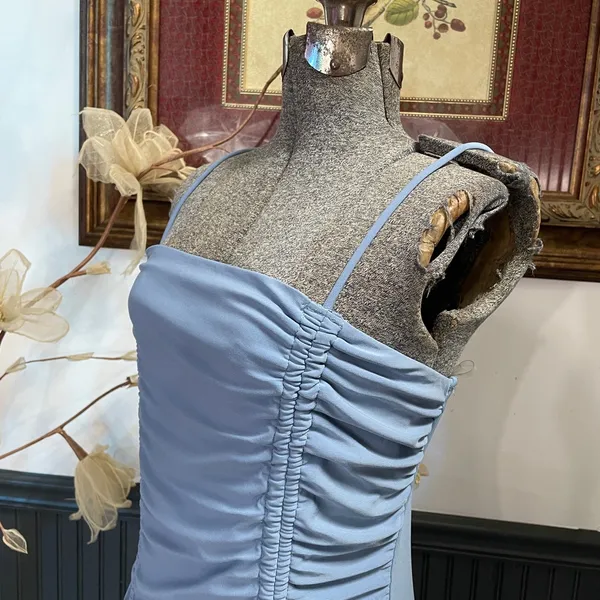 IRIS Ruched Adjustable Baby Blue Spaghetti Strap Mini Dress - Sz 1X 💛🎀 - Image 5