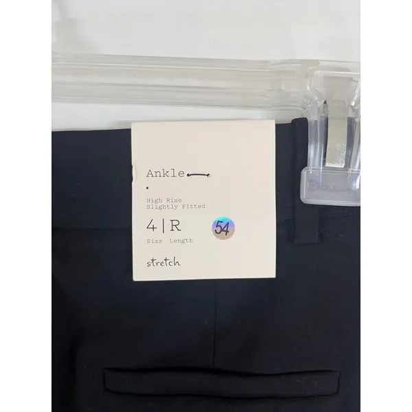 A New Day Womens High Rise Ankle Pants Black Size 4R Slightly Fitted Stretch - Image 8