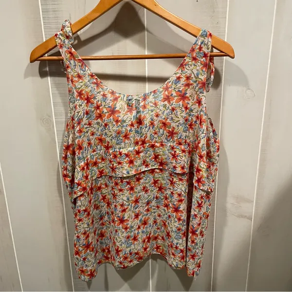 Bellabeat Cute flowy floral lily tie strap sleeveless top lightweight breezy spring dream - Image 11