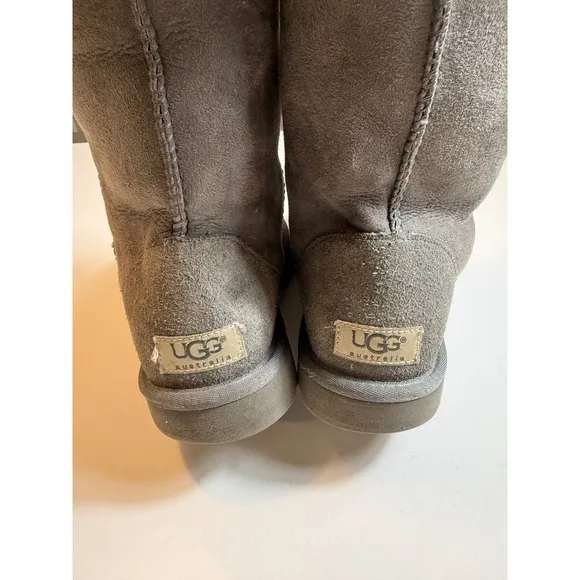 UGG Australia Classic Tall 5815 Gray Sheepskin Boots Women's Size 8 - Image 7