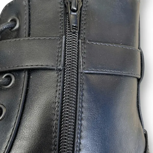 ASOS Design Ali Boots Black Wide Fit Chunky Lace Up Ankle Buckle Detail 7 - ASOS - Image 7