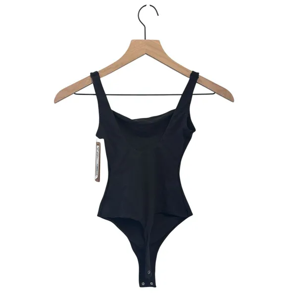 NWT Skims Fits Everybody Square Neck Bodysuit in Onyx XXS - Image 2