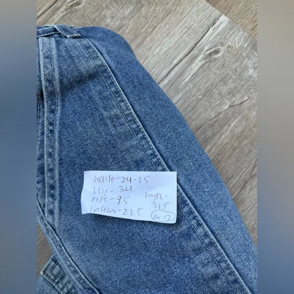 VTG LEVIS SILVER TAB Cargo Denim Pants Capris Size 24 25 M 12 Faded - Image 11