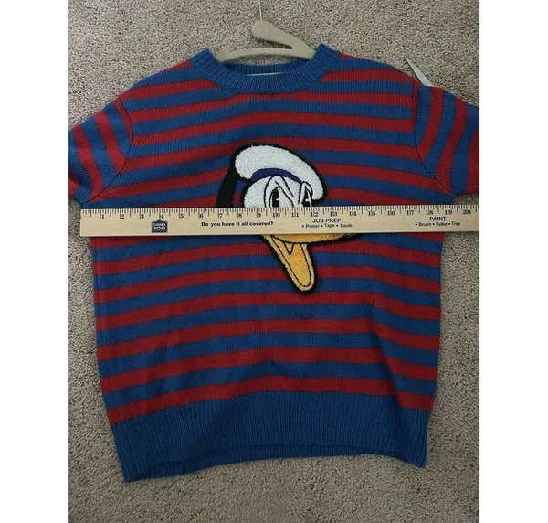 Disney X Forever 21 Retro Style Striped Donald Duck Sweater Size Medium - Image 6