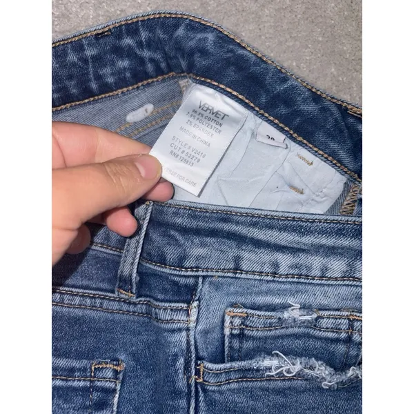 vervet‎ jeans Cropped straight leg distressed jeans 28 - Image 5
