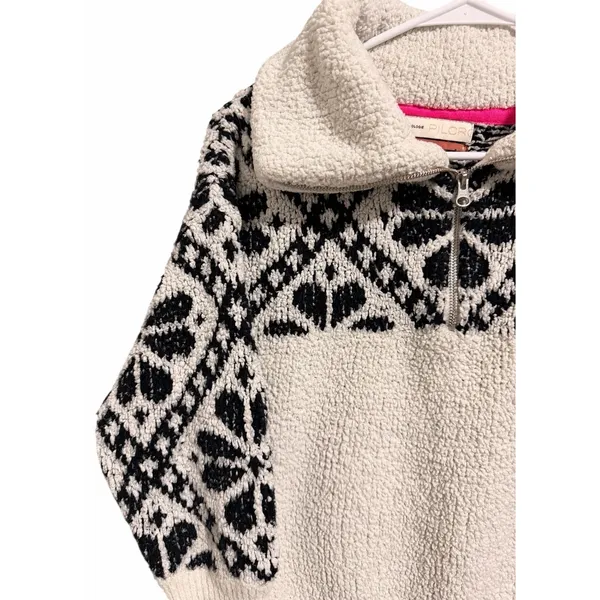 Pilcro Maia Cropped Quarter-Zip‎ Pullover Sweater Women's Size Small - Image 7