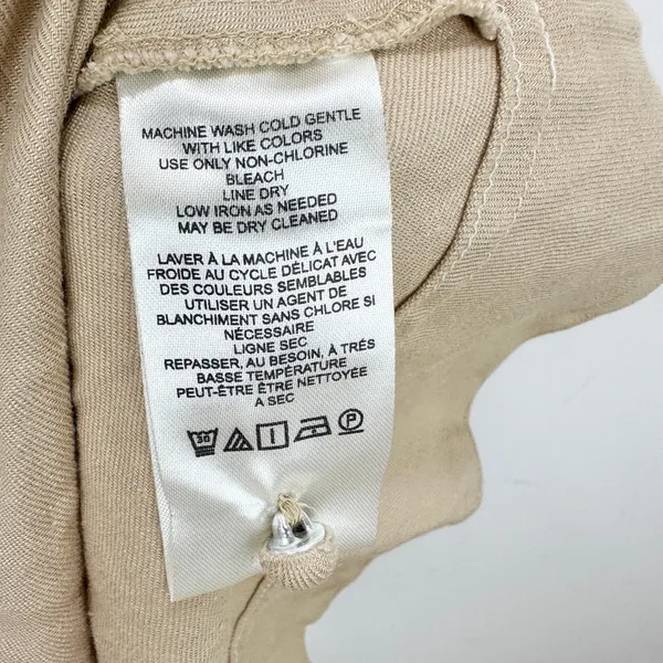 Maeve By Anthropologie V Neck Belted Drop Waist Mini Dress Tan US 6 NWT - Image 8
