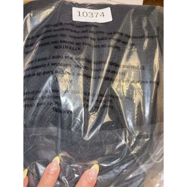 aritzia tna black waffle knit top long sleeve xs - Image 11