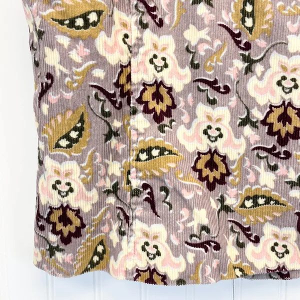 The Territory Ahead Womens 6 Corduroy‎ Vest Button Front Purple Lavender Floral - Image 4