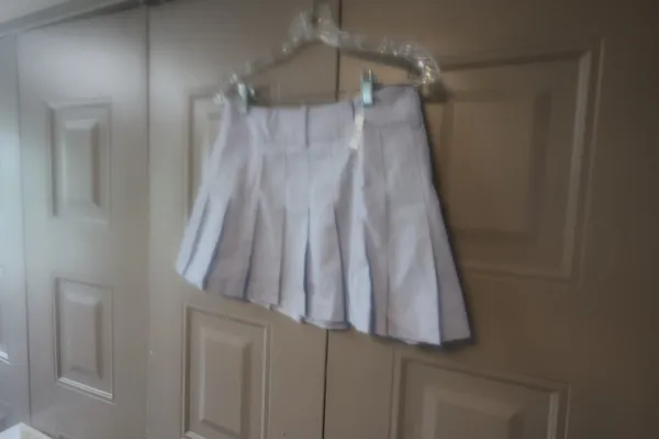 WAYF mini short summer spring tennis pleated skirt in light blue size XS extra small. NWT - Image 2