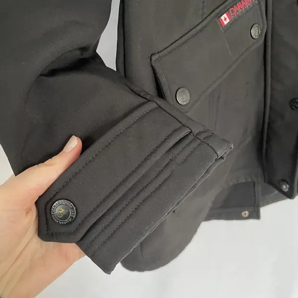 Canada‎ Weathergear black mid thigh winter coat warm pockets women's size Medium - Image 4