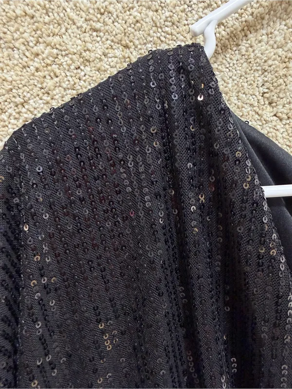 Black sequin party dress homecoming going out date night fall fundraiser XXXL 3X - Image 3