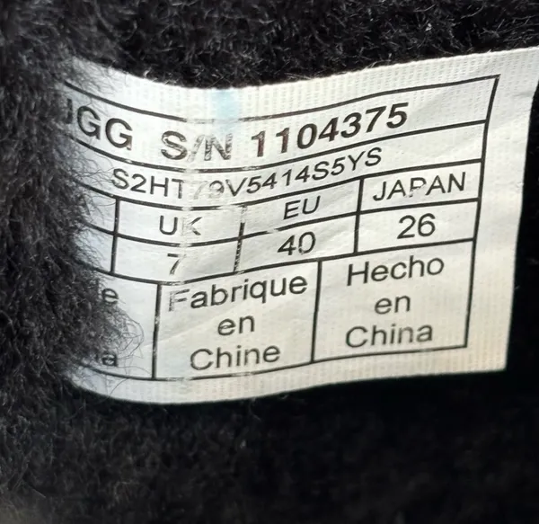 Ugg Marciela Boots Black Suede Shearling Mid Calf Size 9 - Image 7