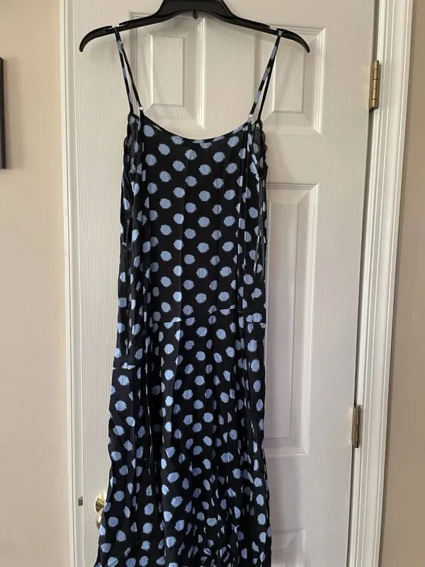 Forever 21 Blue/Black Midi Dress - Image 3