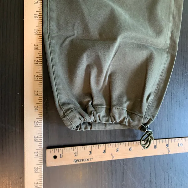 Paige Mayslie Utility Jogger Pants‎ Olive Green Lyocell Drawstring Hem Womens 30 - Image 11