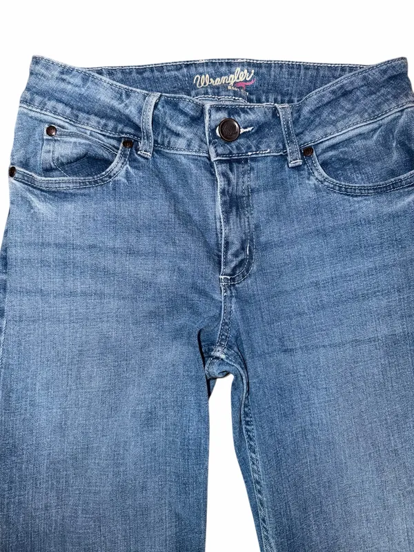 Wrangler Bootcut Jeans Size 7x36 Medium Wash Stretch Denim - Image 3