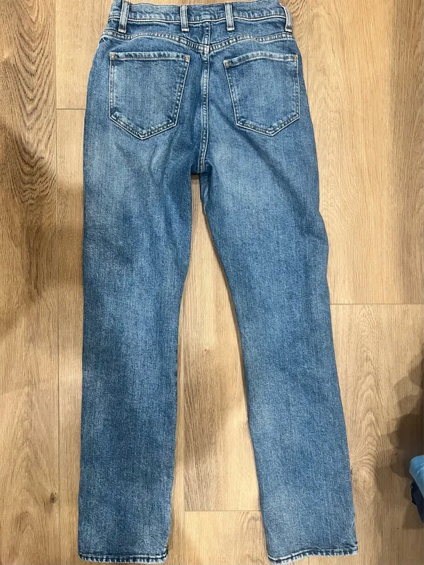 Embroidered 7 For All Mankind Straight Leg Jeans - Size 25 - Image 3