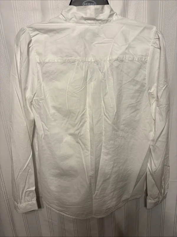 J. Crew Cream Tie-Neck Button-Up Shirt - Image 4