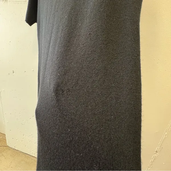 Brooks Brothers‎ Leather Combo Wool Knit Shift Midi Dress Black XL - Image 10