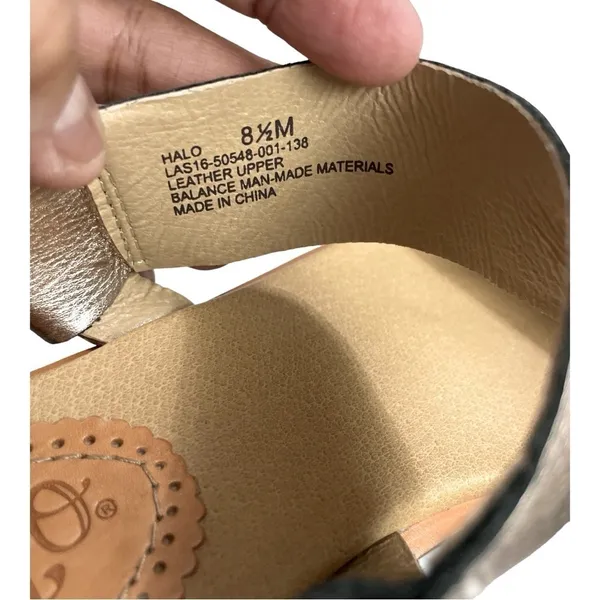 ANTHROPOLOGIE LATIGO slip on heeled strappy leather sandal 8.5M - Image 7