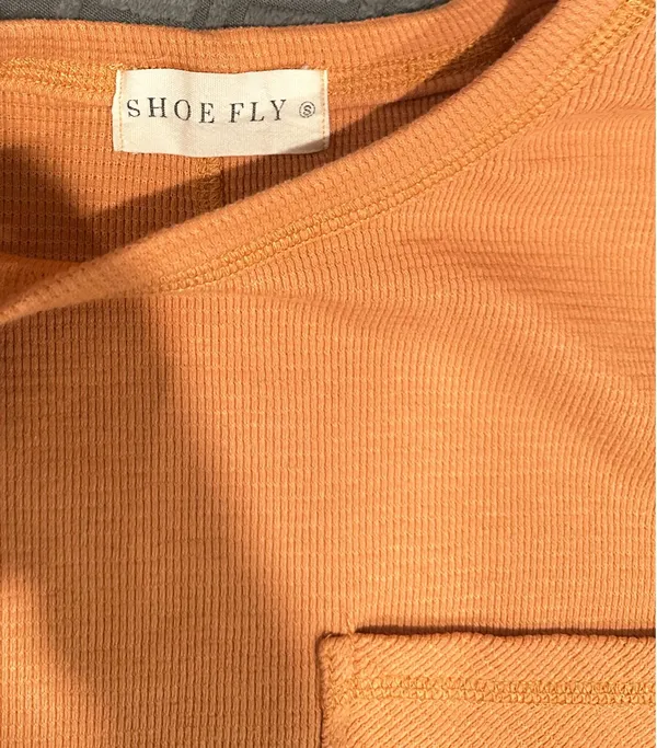 Shoe Fly Orange crop top with pocket - Image 2