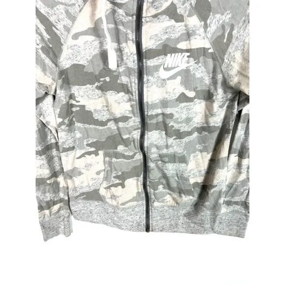 Nike Women Camo Full‎ Zip Hoodie Lightweight Casual Athletic women's Size Small - Image 3