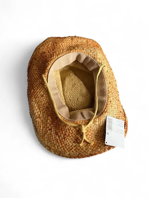 NWT Woven Straw Cowboy Hat Western Boho Festival - Image 6