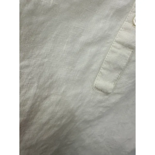 Sundance Womens‎ White Linen Top Size M Pockets Quarter Button Boho Casual - Image 7