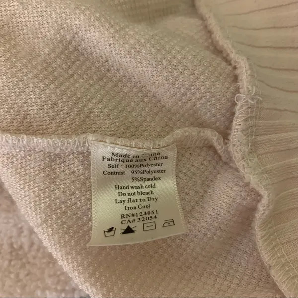 Porridge Clothing Cream Sherpa Mock Neck Pullover Cozy‎ Soft Minimalist M - Image 4