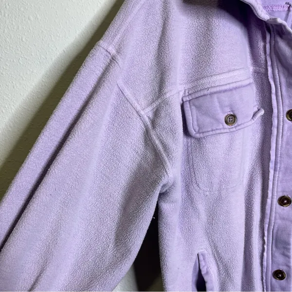 Free People Lavender Teddy Shacket - Image 5