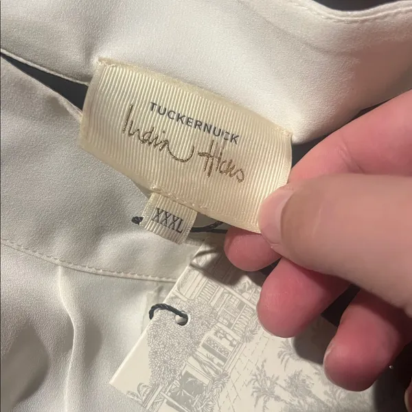 TUCKERNUCK X India Hicks Chocolate and Ivory Grove Blouse NWT Size XXXL - Image 11