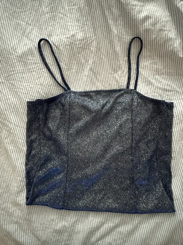 H&M Sparkle Blue Mini Dress - Image 7