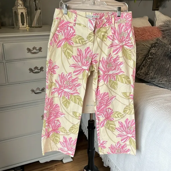 Tommy Hilfiger Pants Capri Tropical Cotton Womens 10 Stretch - Image 2