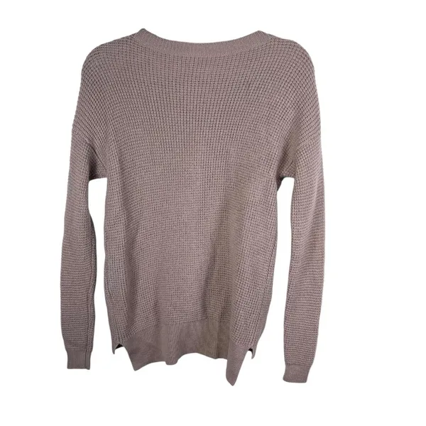 Aritzia x Wilfred Free Sweater Women Small Purple Pink Wool Cropped Italian Yarn - Image 2