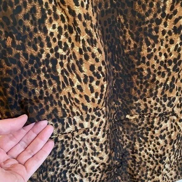 ZARA WOMAN Leopard Print Sleeveless Ruched Mini Dress w/Zipper Back -‎ M EUC - Image 10