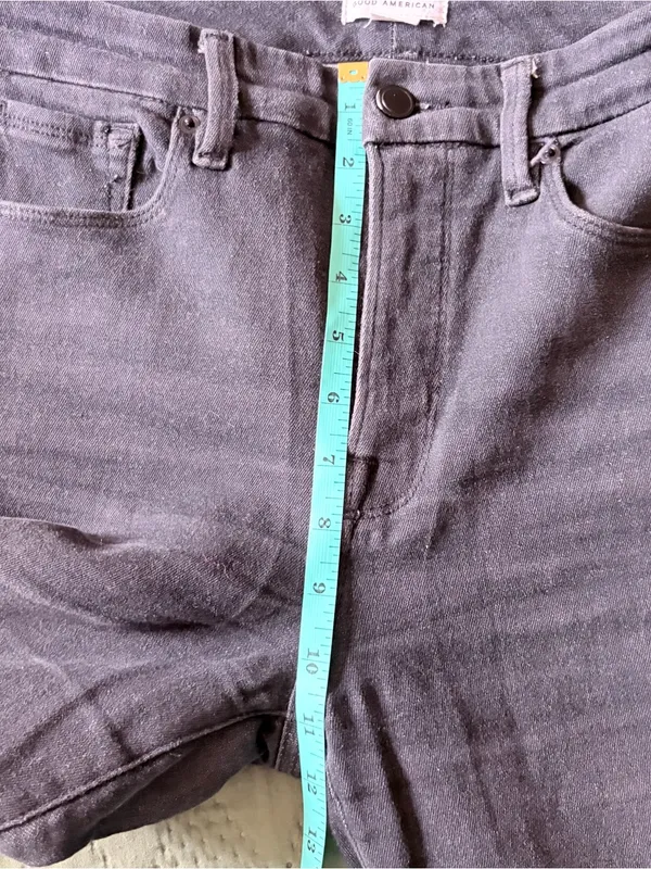 Good American Good Straight Black Jeans Size 6/28 - Image 8
