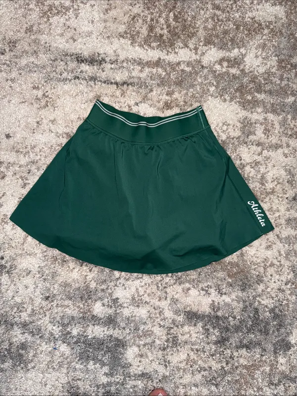Athleta Deep Green Active Skirt with Striped Waistband - Image 5
